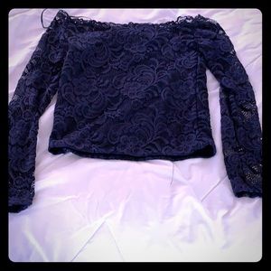 Off shoulder lace top